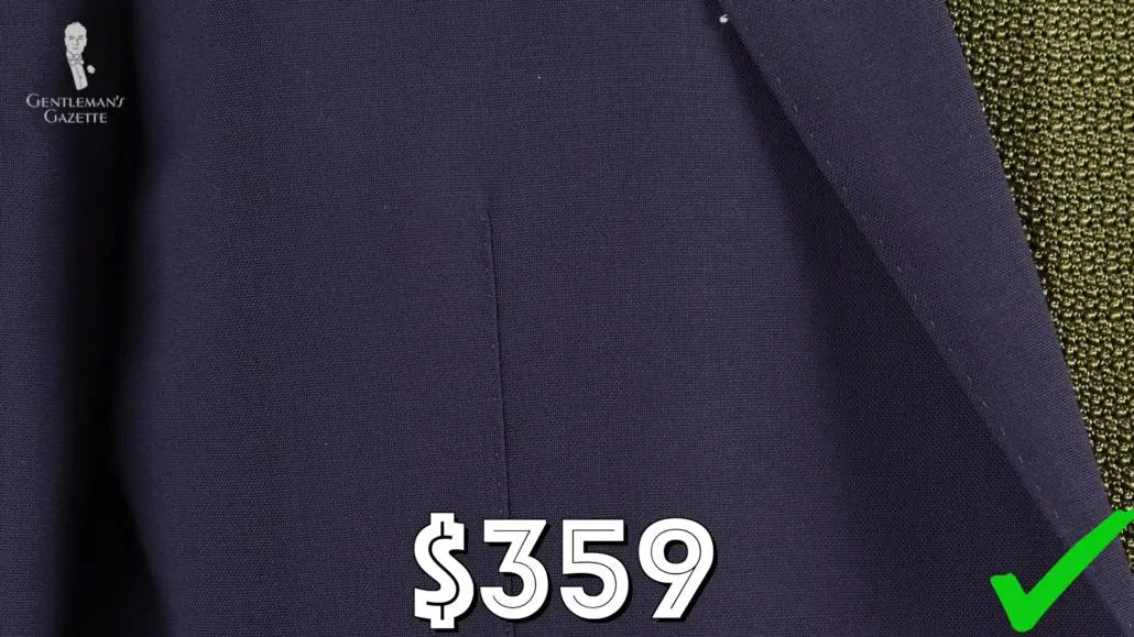 The jacket retails at $395.
