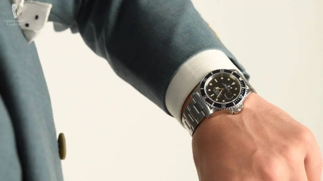 It's not advisable to wear an expensive watch like a Rolex Submariner to a job interview