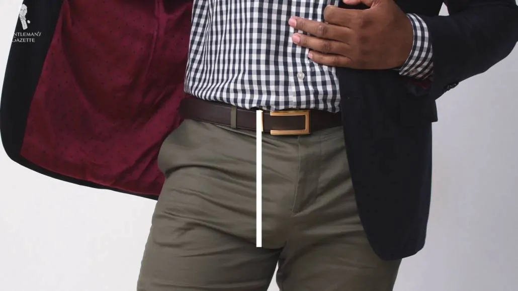 A rise is the distance between the crotch seam of the trousers and the top of the waistband.