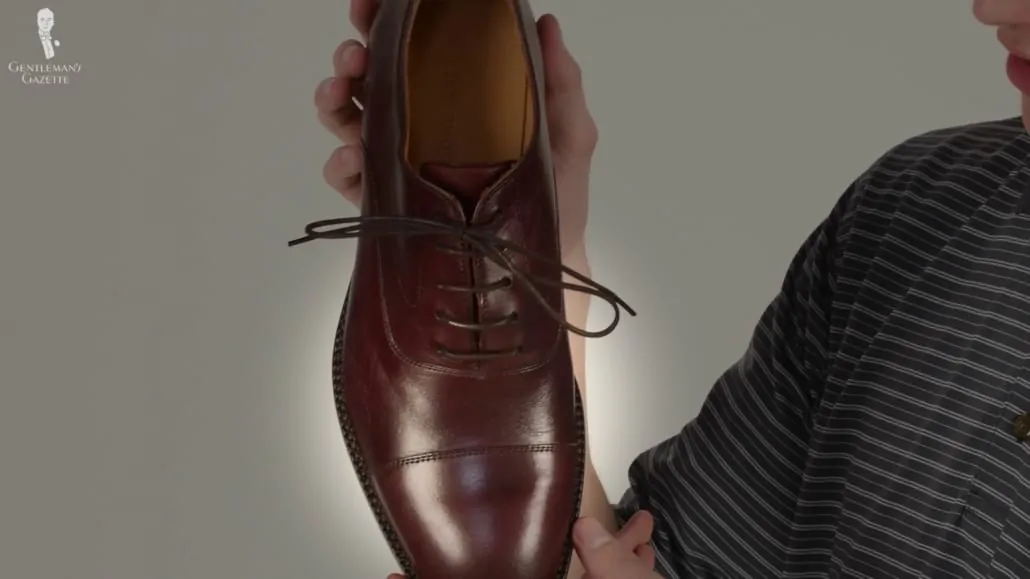 The vamp is the part of the shoe between the toe and the lacing area and it's the part that will often bend or crease as you break a shoe in more.