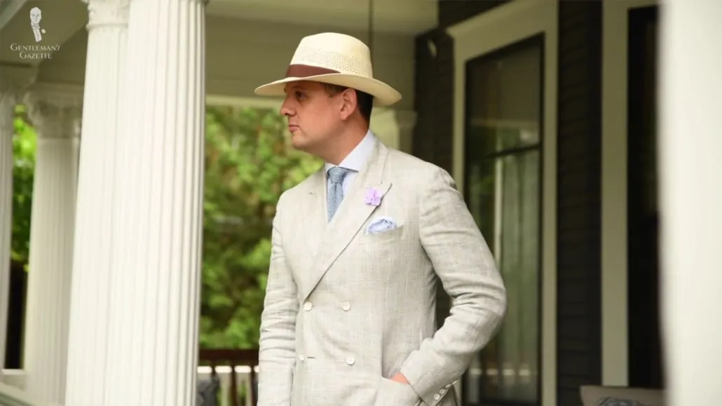 Bright colors, linen sport coats and Panama hats are perfect for summer months.