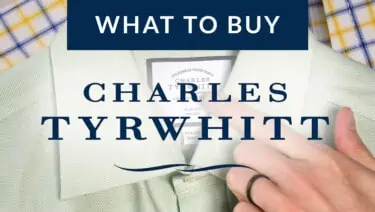 Cover showing Preston's hand pointing at a Charles Tyrwhitt shirt label