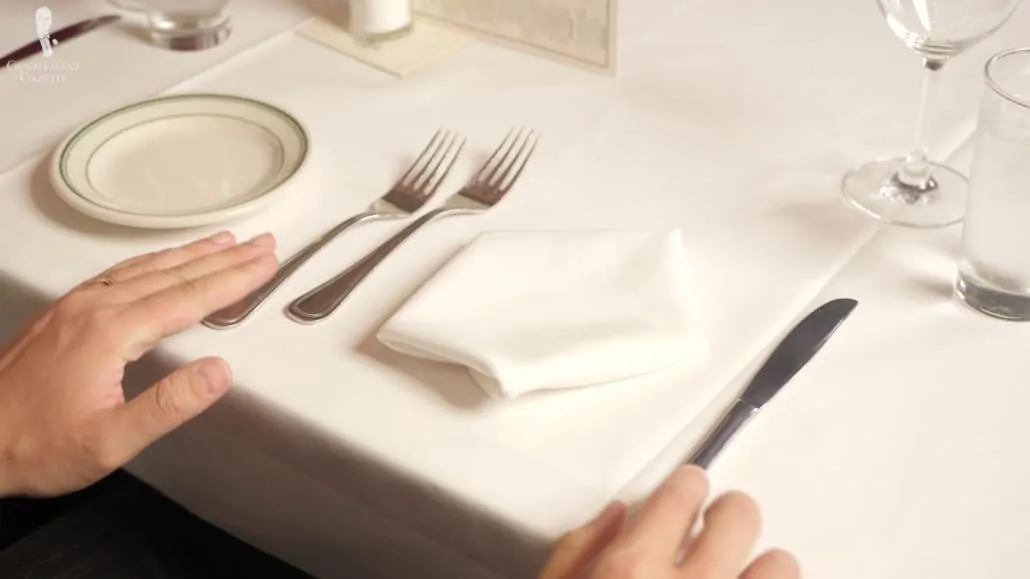 Proper table manners were also discussed in the film.