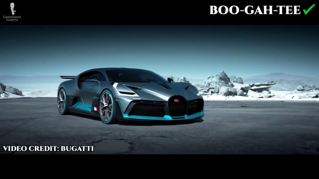 Bugatti is pronounced as boo-ga-tee, the same as how the last name of its Italian founder founded by the Ettore Bugatti is pronounced.