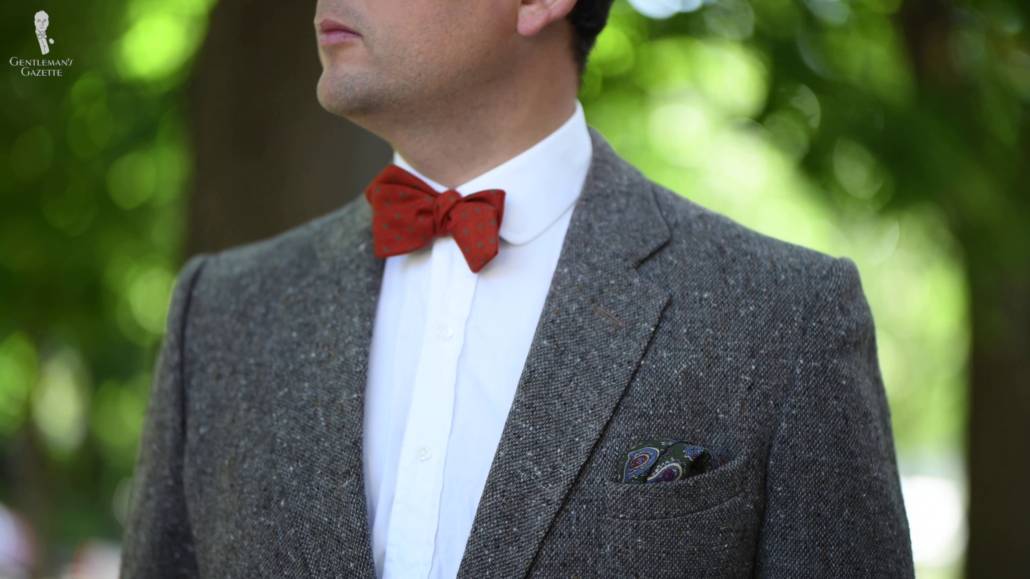 Bow Tie Tie & Pocket Square Set Heritage Check Moss Green Waistcoat
