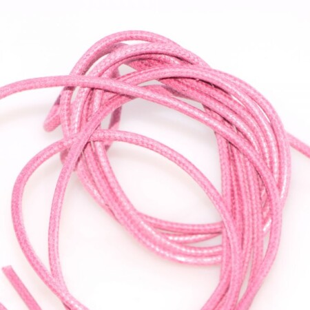 Pink Shoelaces Round Luxury Waxed Cotton Dress Shoe Laces