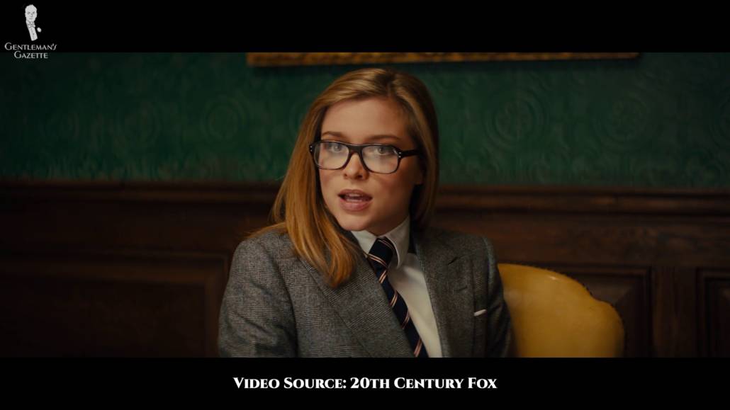  Roxy (Lancelot) wearing a Kingsman-inspired ensemble. 