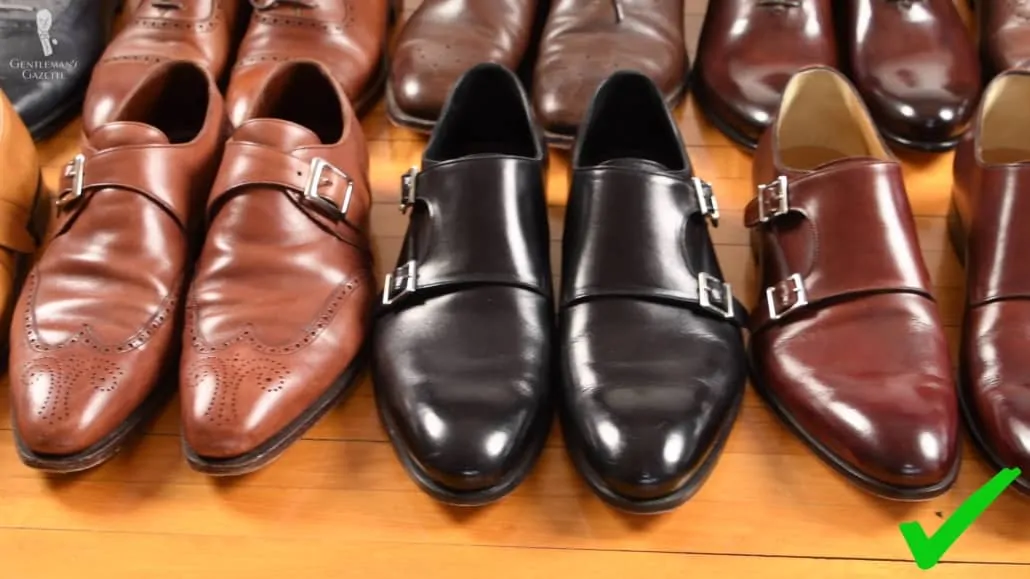Invest in a good pair of dress shoes rather than settling with faux leather or a plastic-looking pair. 