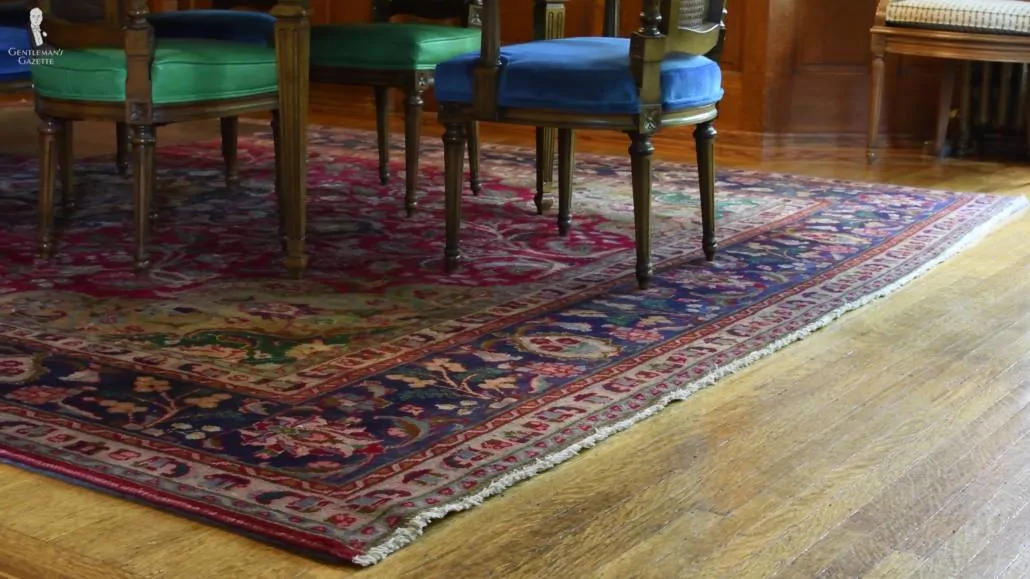 Adding an Oriental rug will give a traditional touch to your home.
