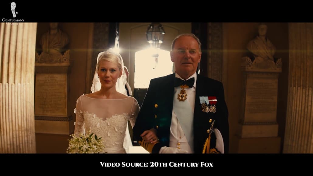 The president of Sweden in his military ensemble.