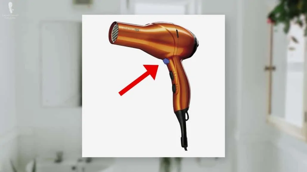 A hair dryer with a cold setting can be useful in preventing stains from spreading.