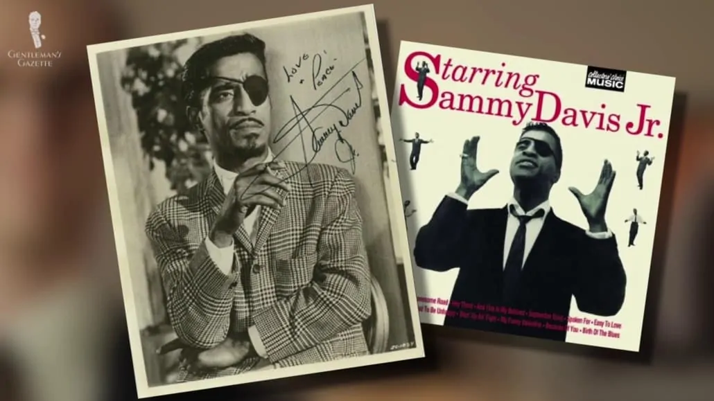 Sammy Davis Jr. confidentlyu wore his eyepatch on the cover of his album which caught the attention of Frank Sinatra Jr.