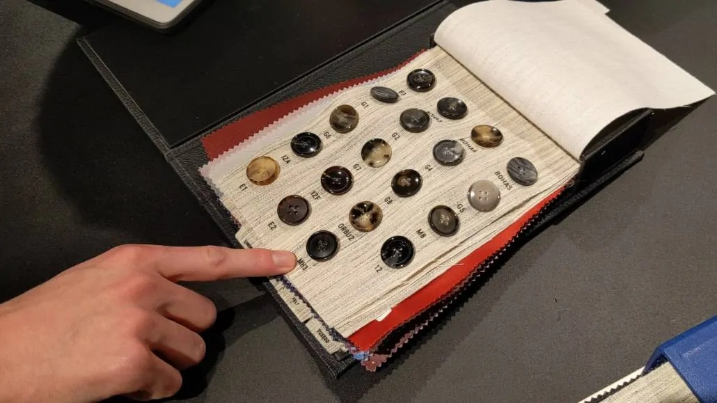 Buttons being used on Suit Supply Suits.