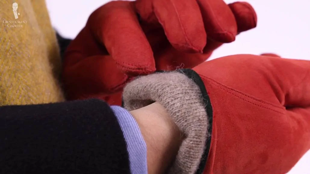 Fort Belvedere gloves with cashmere lining