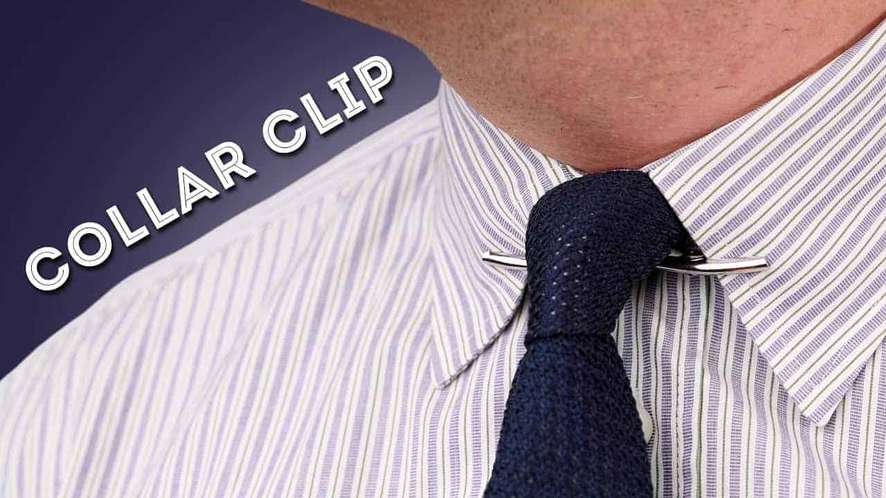 Vintage Silver Fabric Weave Tie Clip