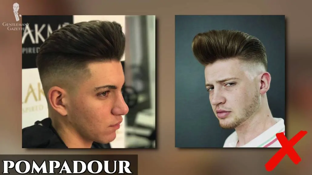 The modern hairstyle pompadour isn't really suited for middle-aged men.
