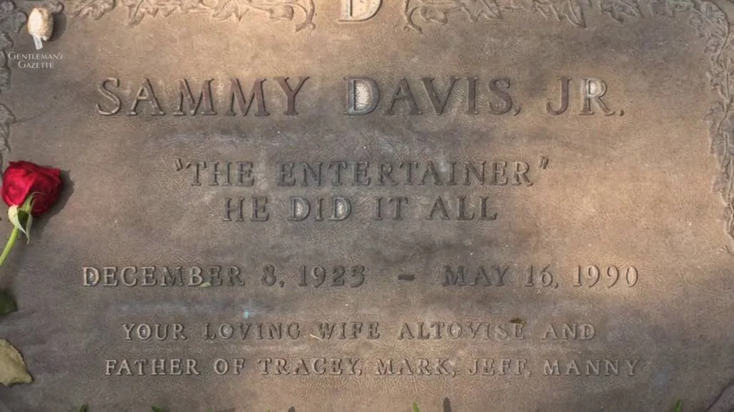 Sammy Davis Jr.'s tombstone.