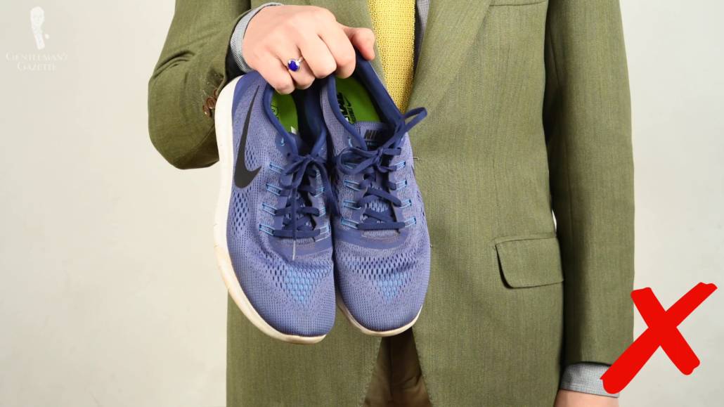 Sneakers Never wear these with your suits.