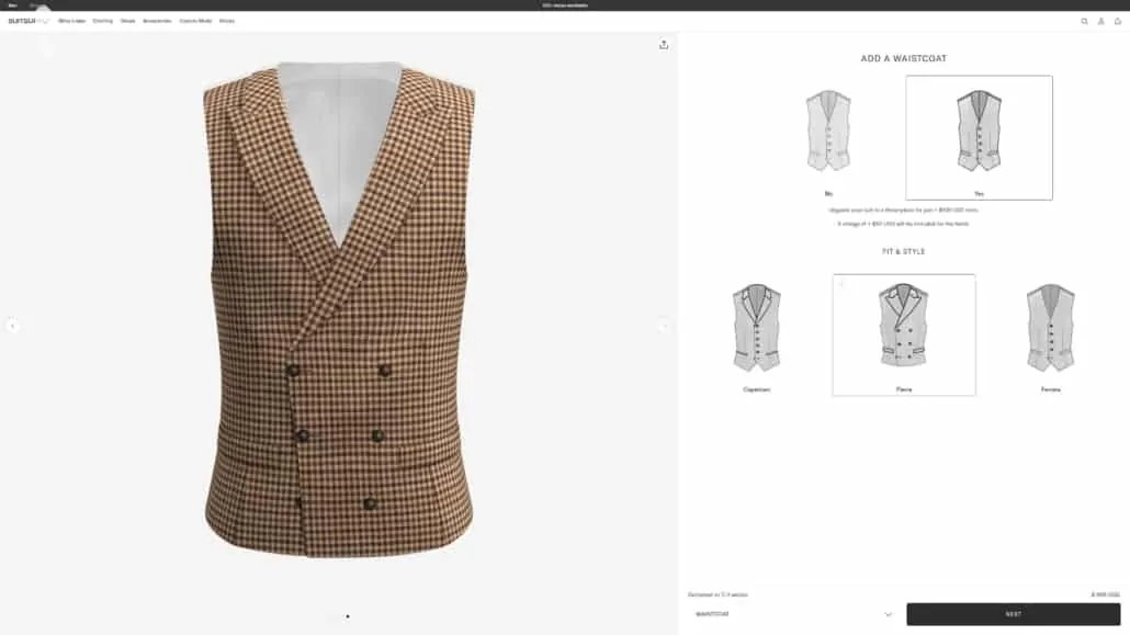 Suit Supply's selection of waistcoat styles