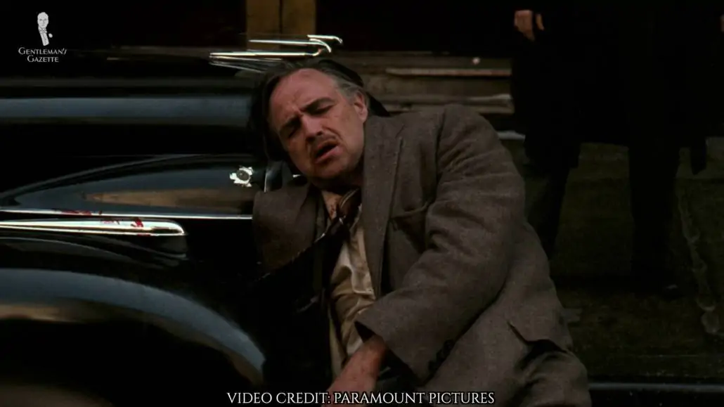 The assasination attempt on Don Vito Corleone.