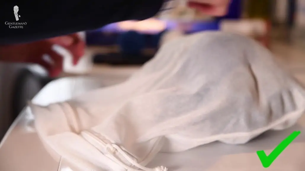 Consider using mesh garment bags if you'll be using your washing machine.
