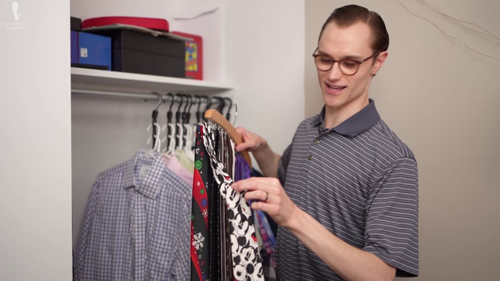 Preston's Mickey Mouse novelty tie.