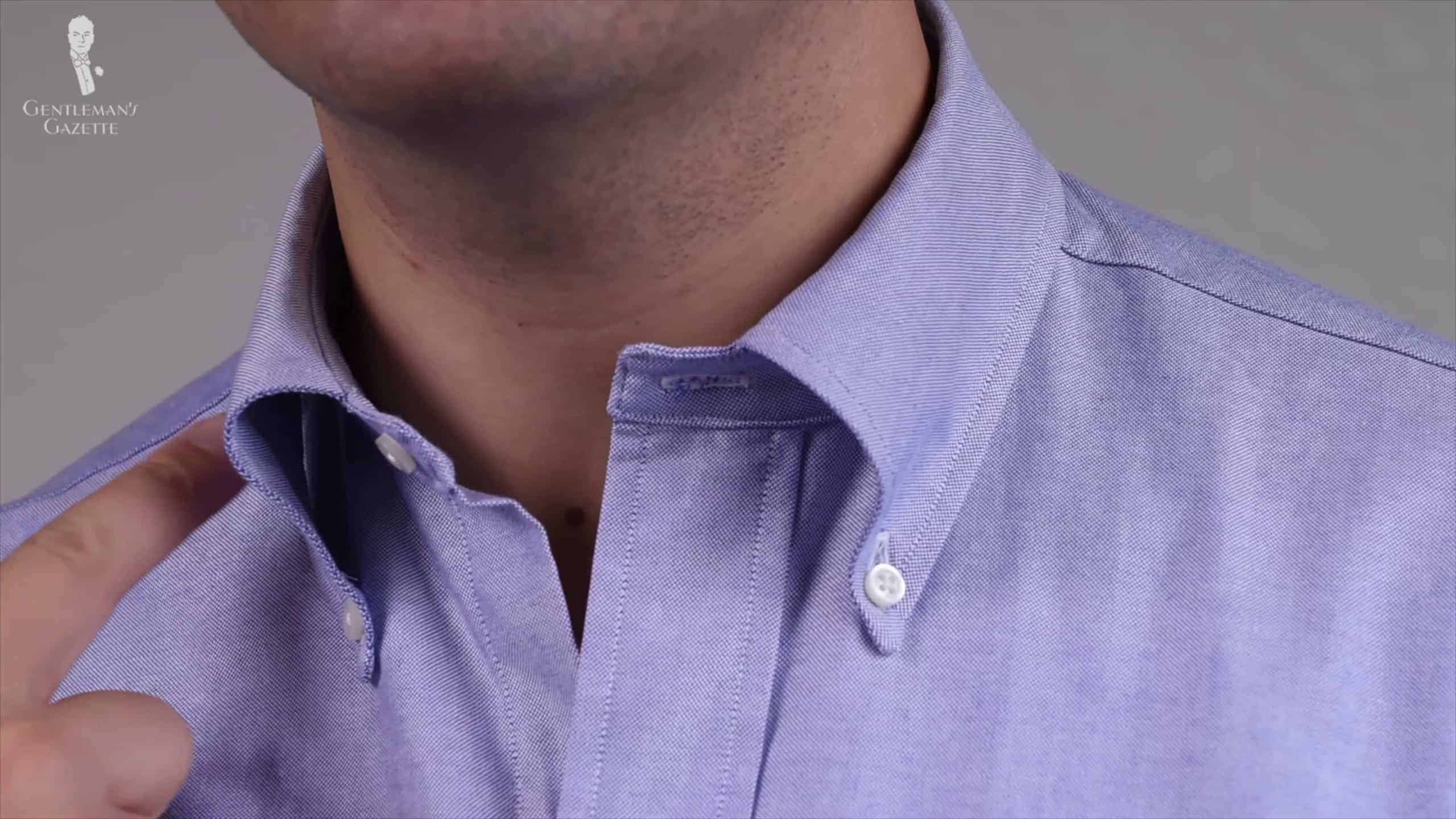 An unlined collar isn't advisable for a more formal shirt, but would work with a button-down collar shirt.