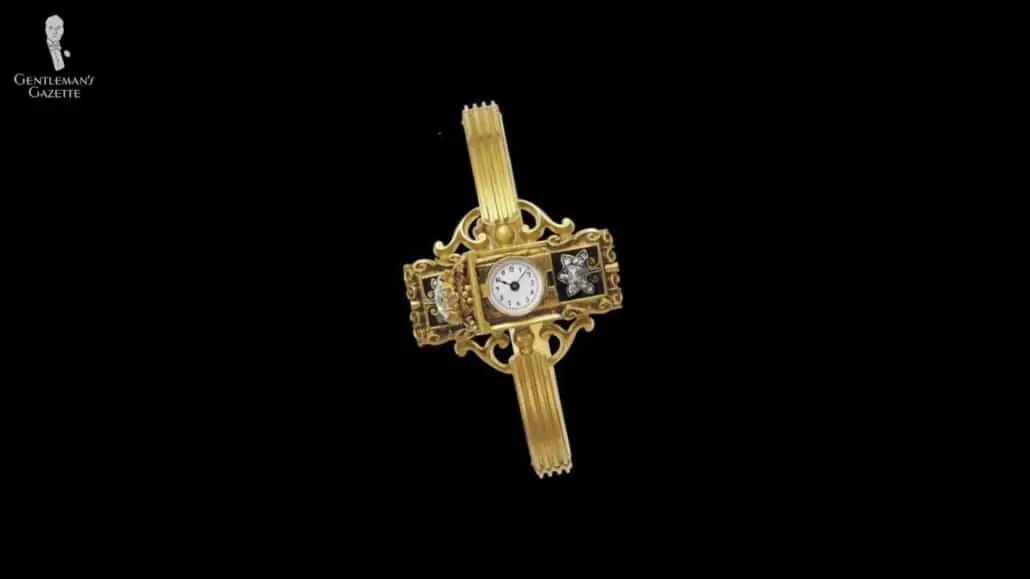 The first wristwatch made in 1868 by Patek Philippe