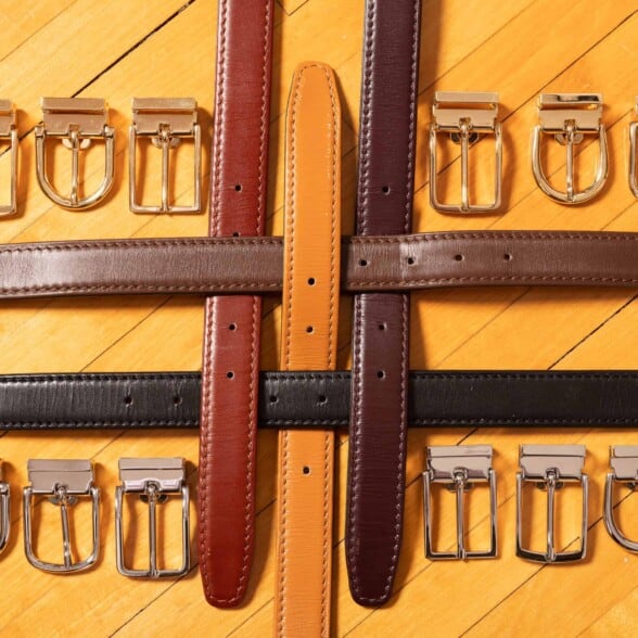 Fort Belvedere belts and buckles are part of an exchangeable belt system that combines the highest quality men’s leather belts with interchangeable solid brass buckles
