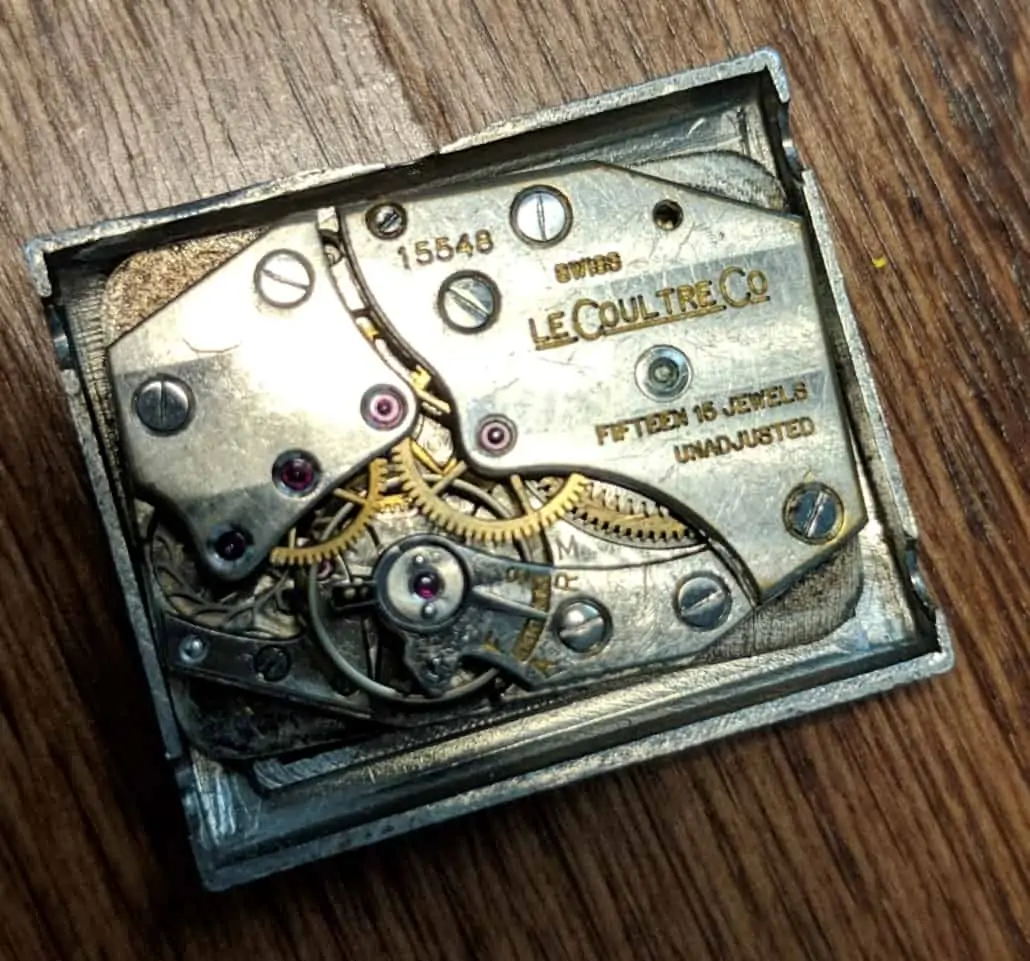 Reverso watch movement from the 1930s