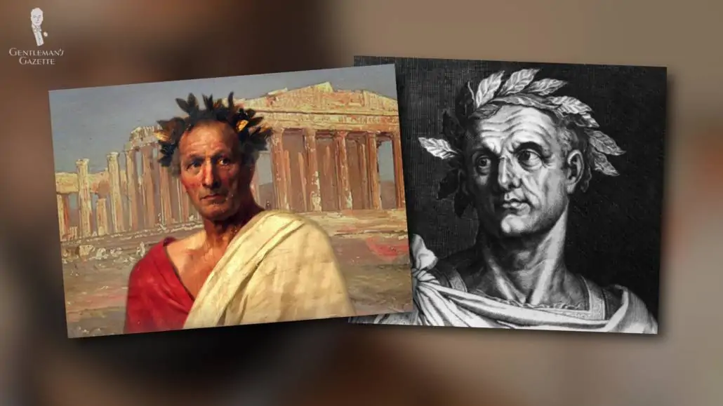 Two photos of Julius Caesar