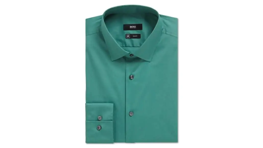 A turquoise dress shirt from Boss 