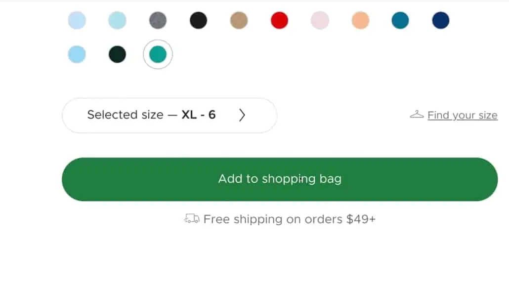 A screenshot of purchasing a Lacoste shirt online.