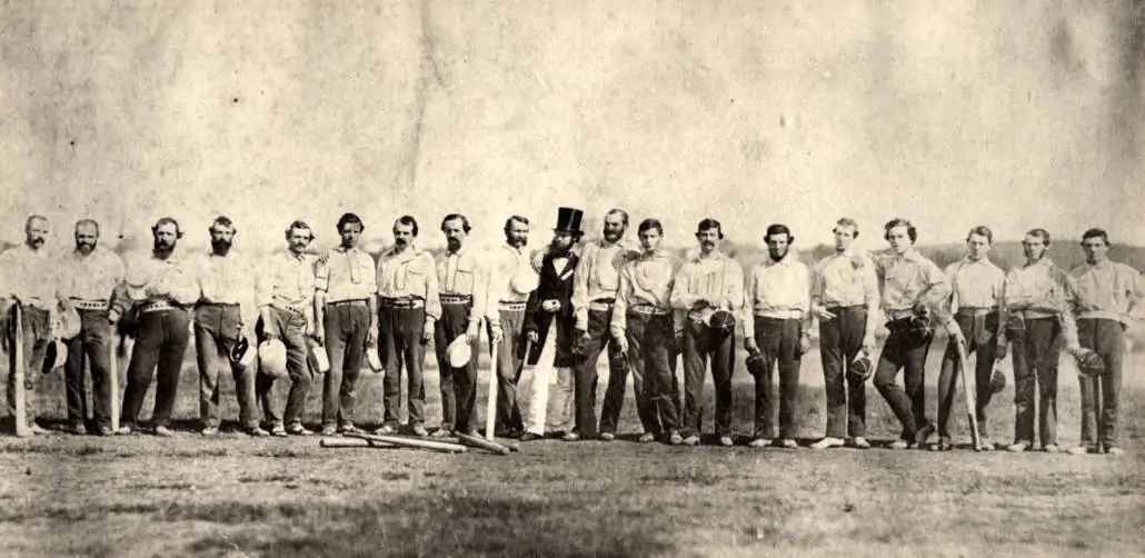 Baseball caps in the 1840s