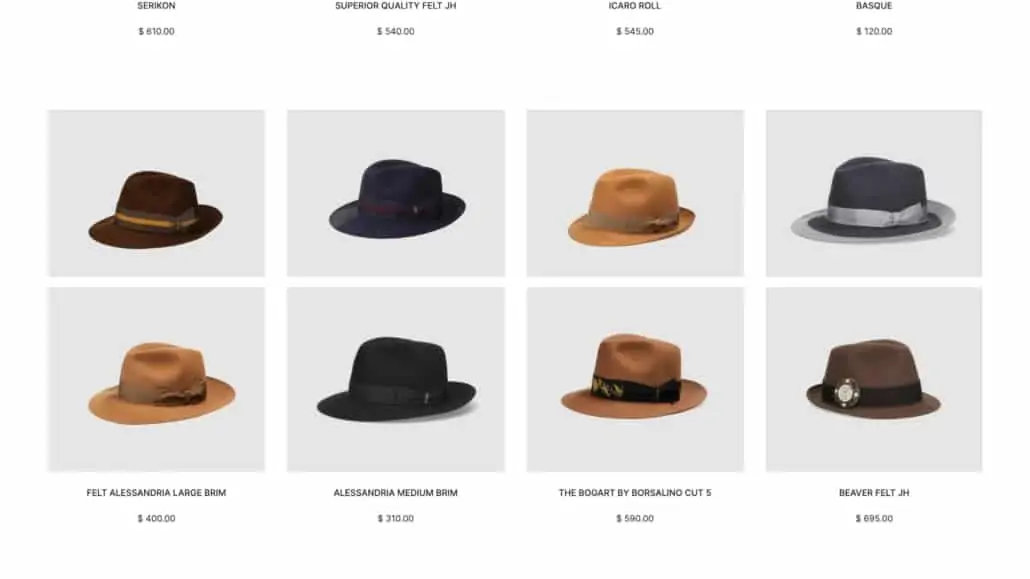 Borsalino hats website