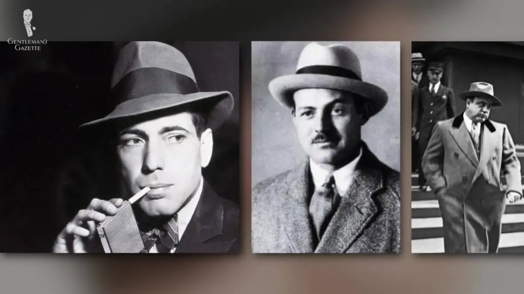 Famous personalities back then wearing a Borsalino hat