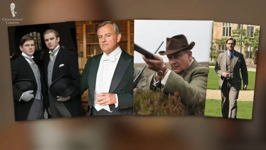 Downton Abbey features menswear from a different period, as well as different dress codes.
