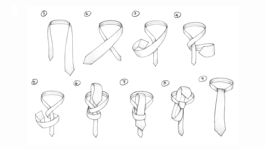 How to tie a four in hand knot