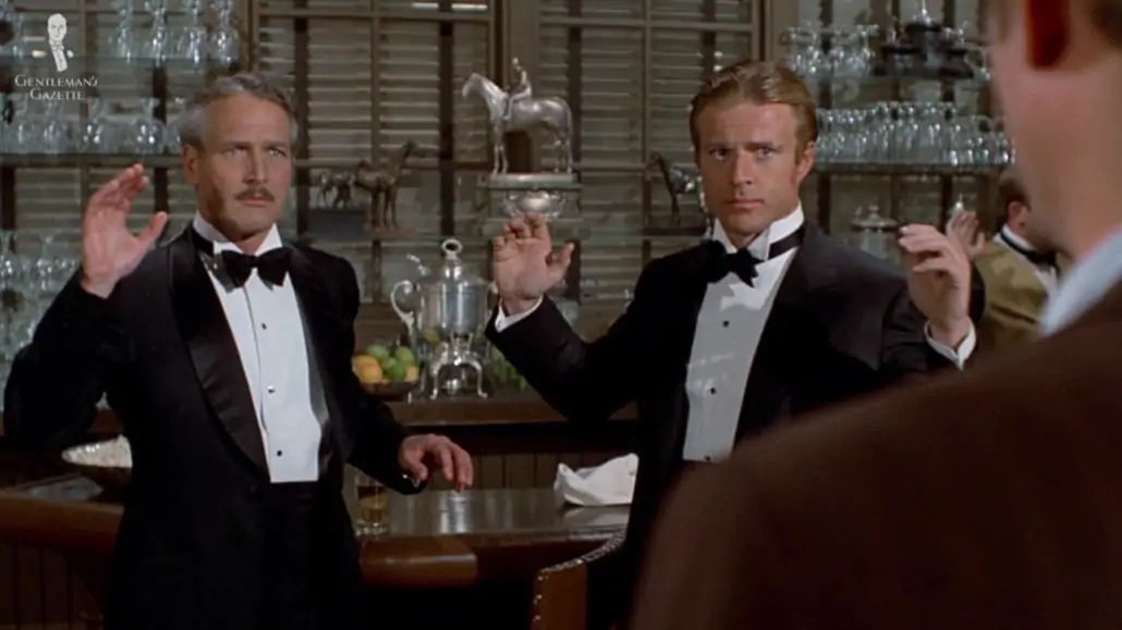 Paul Newman and Robert Redford in Black Tie Outfits