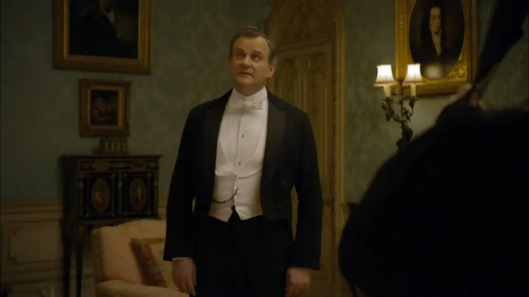 Robert Crawley in white tie outfit