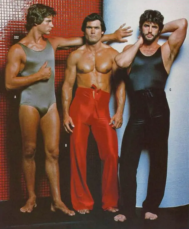Bodysuits were worn by men in 1970s
