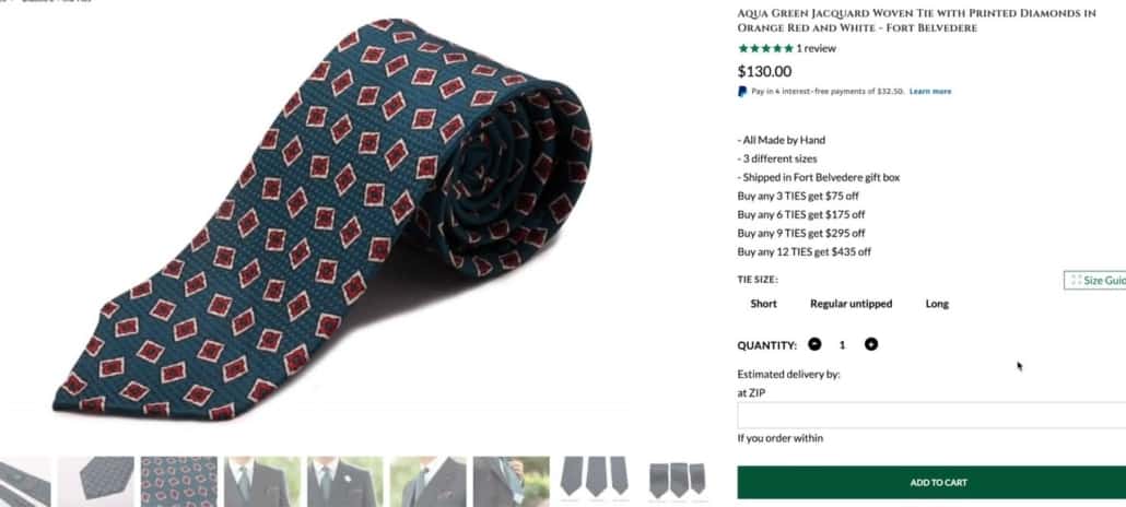 At Fort Belvedere, our Three-Fold Ties Come in Three Lengths