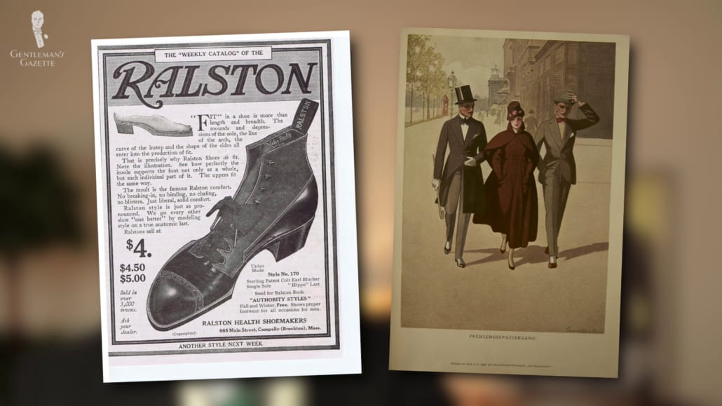 Shoes at the time had higher heels.