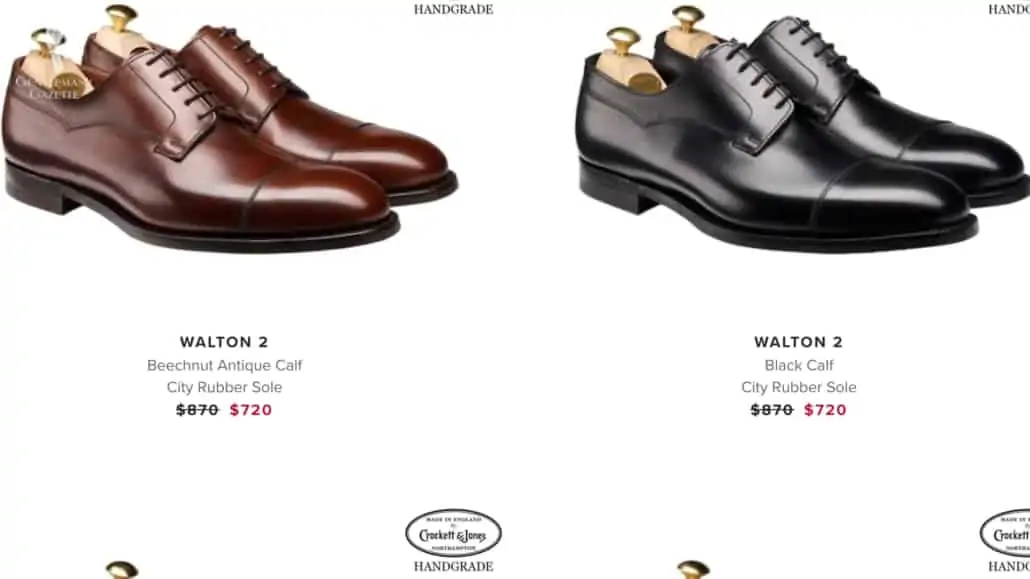 Crockett & Jones shoes are priced more reasonably for their quality level.