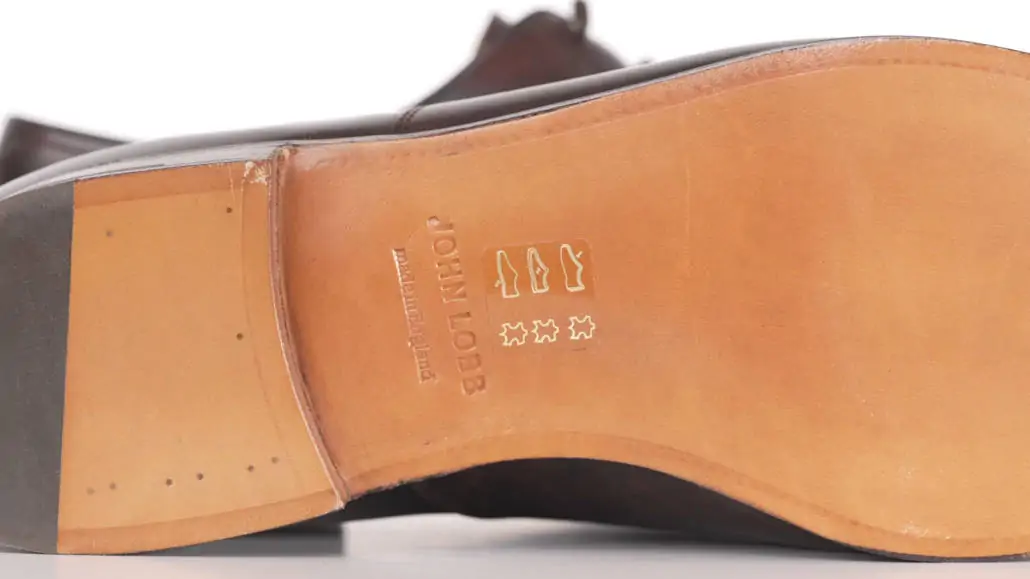 John Lobb lacks the beveled or fiddleback waist featured by many other high-end brands.