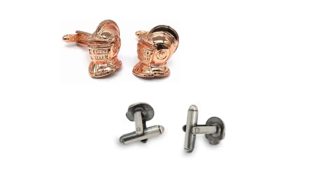 T-bar toggle cufflinks are easy to produce and have the most popular mechanism.