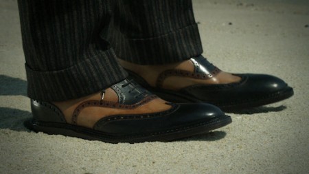 black and tan brogue spectators from Forzieri