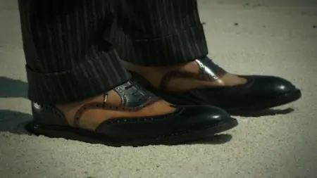 black and tan brogue spectators from Forzieri
