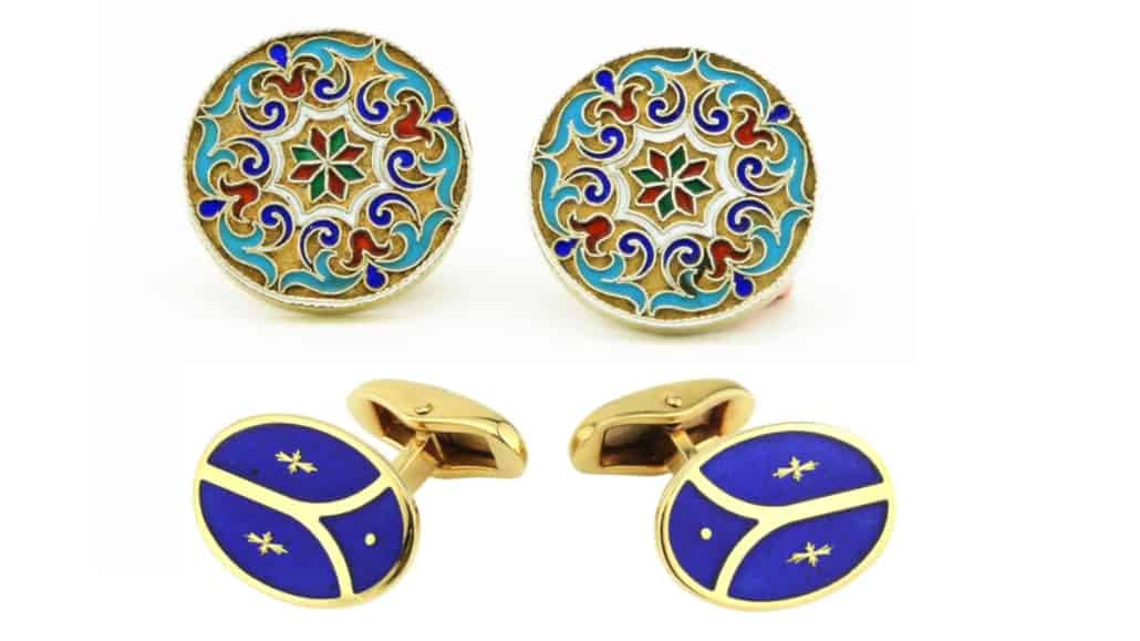 Cloisonne Enamel Cloisonné Enamel Cufflinks