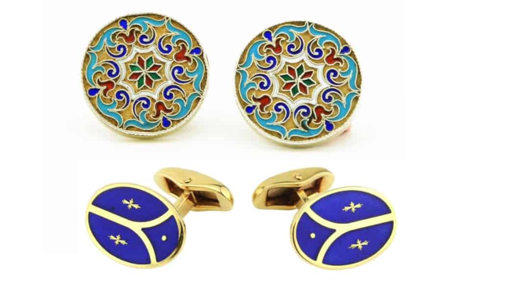 Cloisonné Enamel Cufflinks